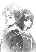 藍にいなによる台本イラスト。