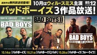 BS12 トゥエルビの「バッドボーイズ」シリーズ放送告知ビジュアル。