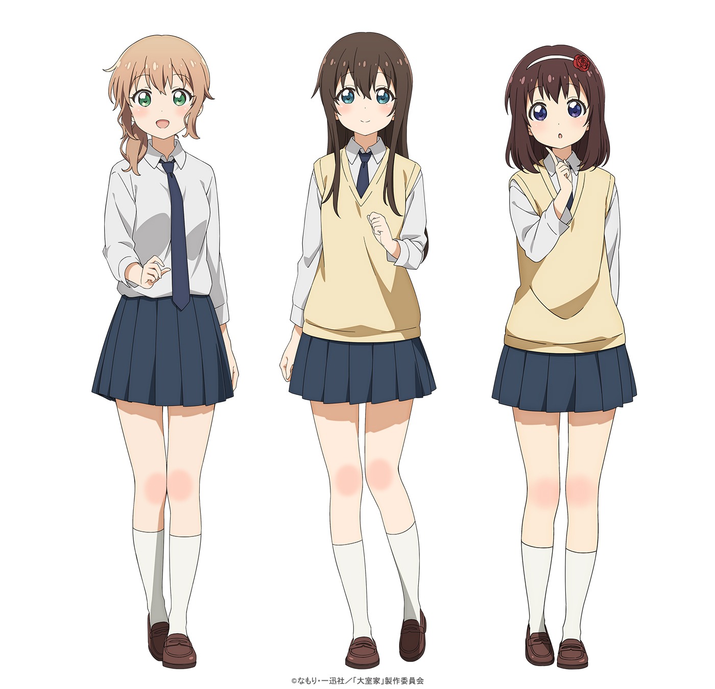 左から園川めぐみ、三輪藍、八重野美穂。