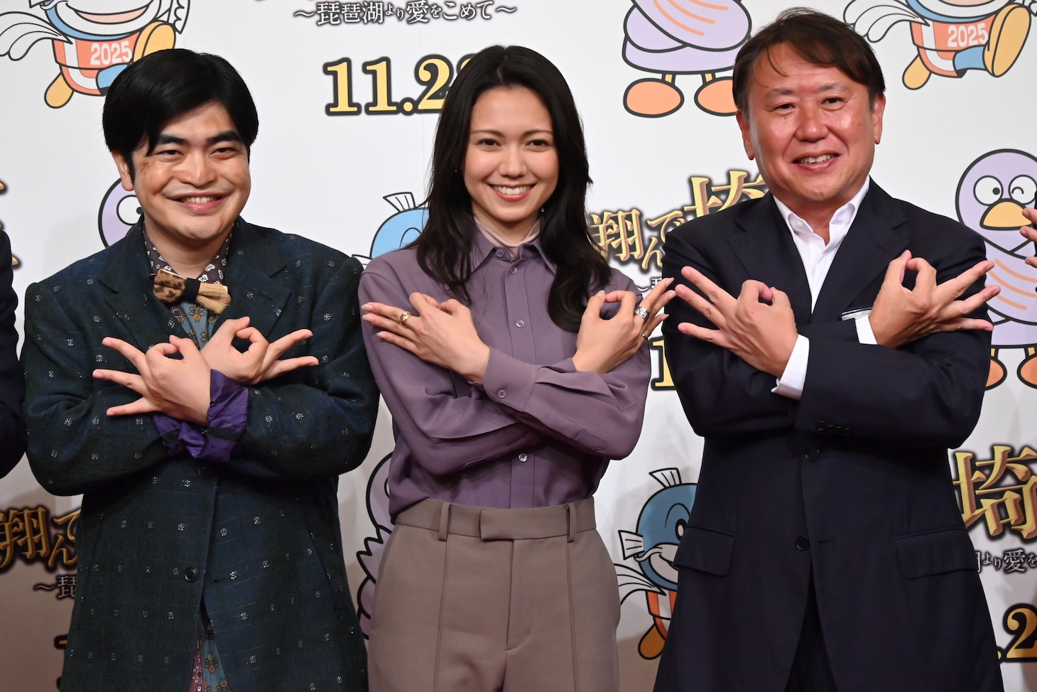 左から加藤諒、二階堂ふみ、武内英樹。