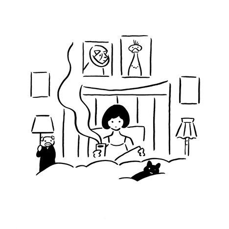 COFFEE BOYによる「アメリ」イラスト。