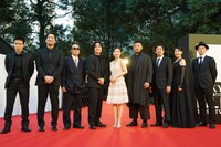 アジアの未来で上映される「辰巳」のスタッフ・キャストたち。