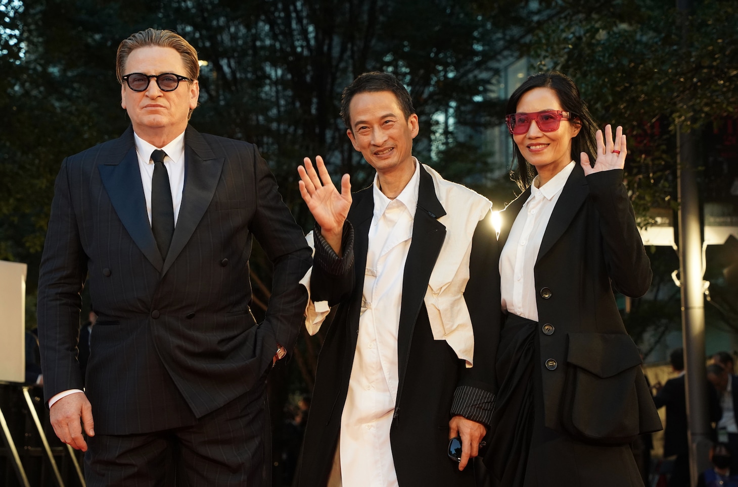 ガラ・セレクションで上映される「ポトフ 美食家と料理人」のスタッフ・キャストたち。左からブノワ・マジメル、トラン・アン・ユン、トラン・ヌー・イエン・ケー。