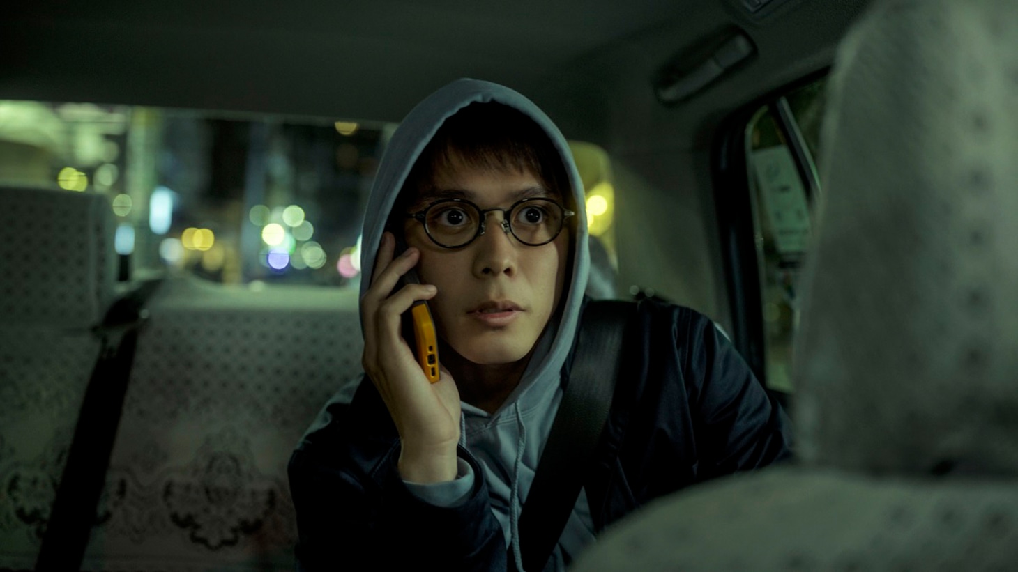 Amazon Original映画「ナックルガール」より、細田佳央太演じる成瀬秀治。