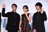 左から高良健吾、前田敦子、松本優作。