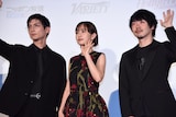 左から高良健吾、前田敦子、松本優作。