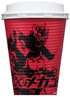 Mサイズ赤色カップのデザイン。