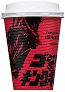 Mサイズ赤色カップのデザイン。