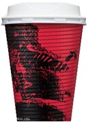 Mサイズ赤色カップのデザイン。