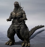 ファミペイのスタンプキャンペーン10個コースで3名に当たる「S.H.MonsterArts ゴジラ（2023）」。山崎貴のサイン入りポスター付きもセットでプレゼントされる。
