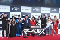 「マーベルズ」ジャパンプレミアの様子。