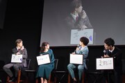 「皆さんの〇〇沼は？」という質問に登壇者たちが回答する様子。左から堀夏喜、佐津川愛美、草川拓弥、木村了。