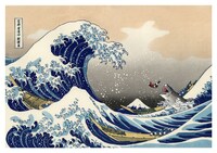 「温泉シャーク」浮世絵