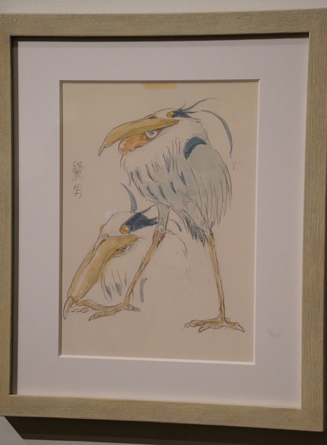 「君たちはどう生きるか」展より、「サギ男 最初に描かれた1枚」。(c) Museo d'Arte Ghibli (c)Studio Ghibli
