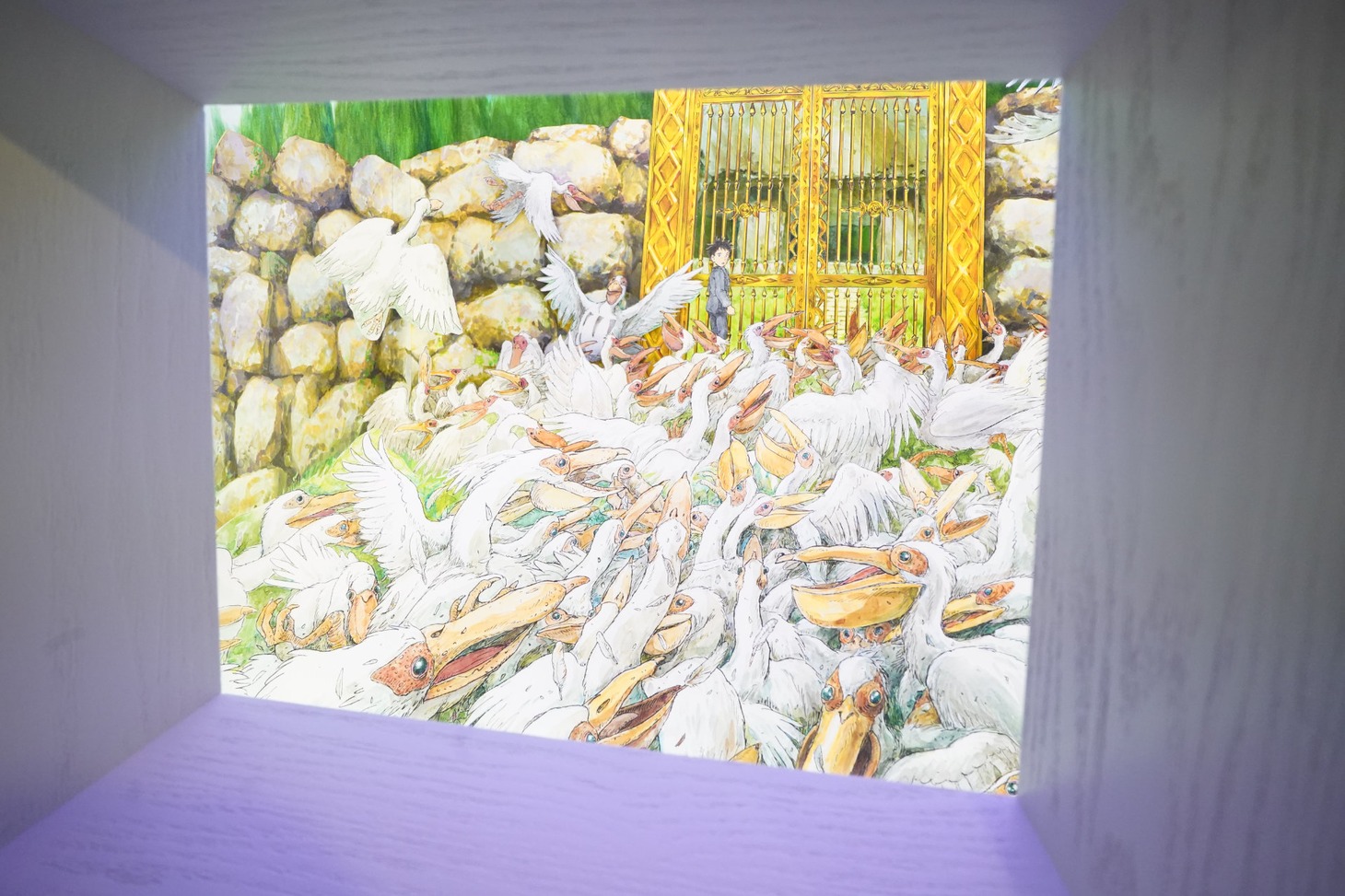 「君たちはどう生きるか」展より、パノラマボックス「黄金の門」。(c) Museo d'Arte Ghibli (c)Studio Ghibli