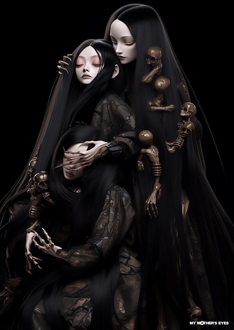 あむ曇によるイラスト「Amnesia」。