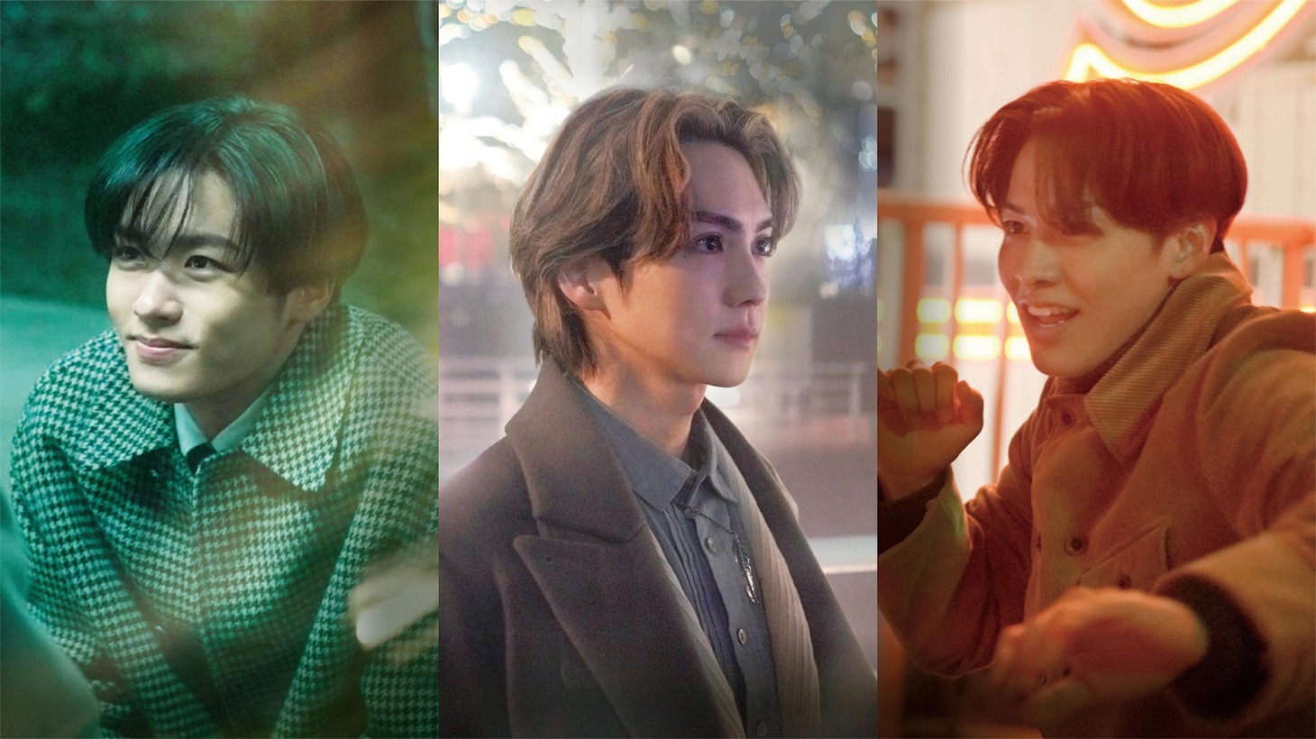 「MY (K)NIGHT マイ・ナイト」より、左から刹那役の川村壱馬、刻役の吉野北人、イチヤ役のRIKU。