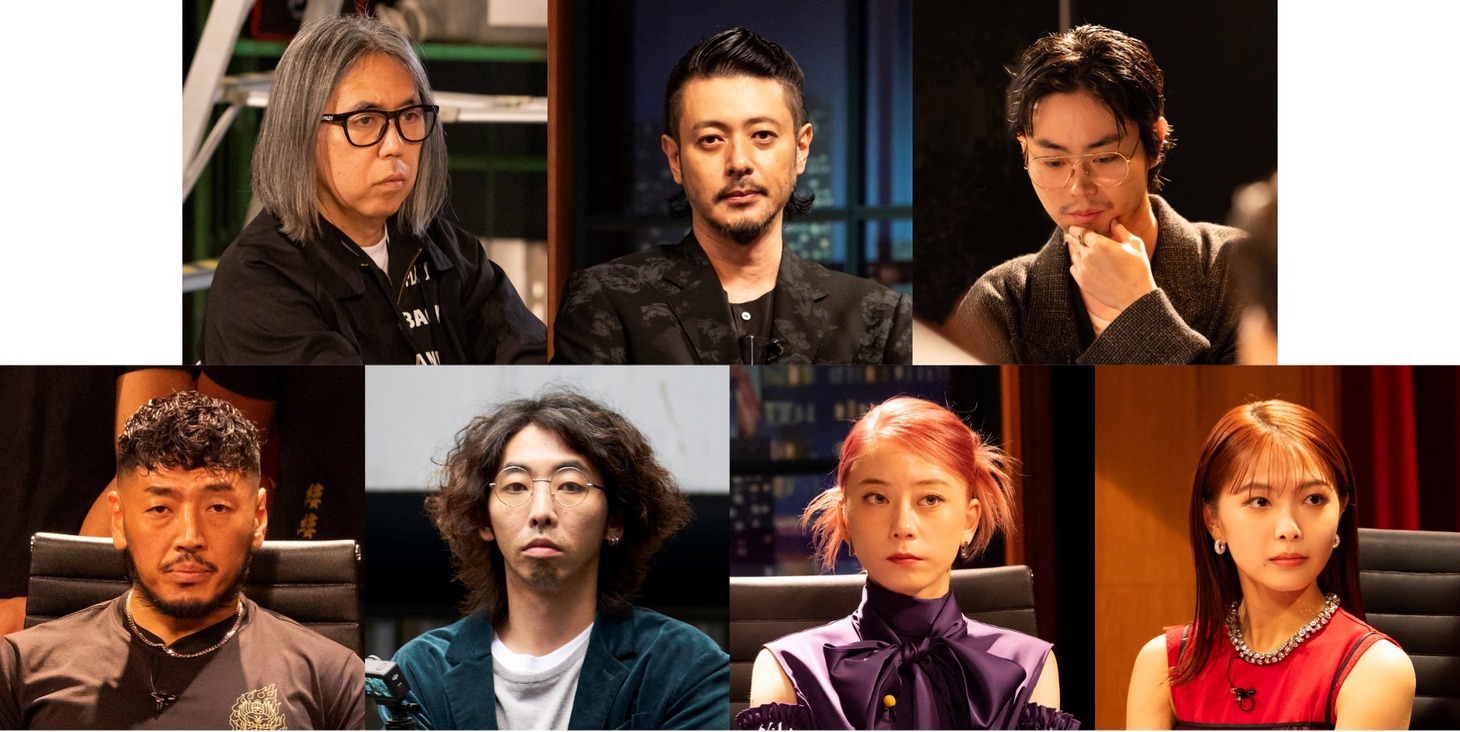 上段左から藤原ヒロシ、オダギリジョー、菅田将暉。下段左から後藤剛範、柄本時生、SUMIRE、寺本莉緒。
