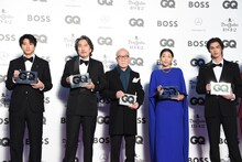 左から山田裕貴、役所広司、久石譲、安藤サクラ、Bright。