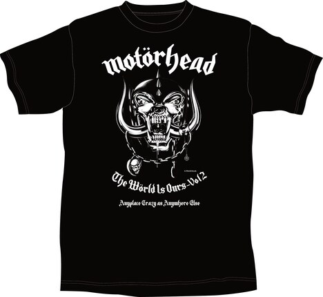 「モーターヘッド／ザ・ワールド・イズ・アワーズ VOL. 2」Tシャツのビジュアル。