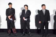 映画「カラオケ行こ！」完成披露試写会の様子。