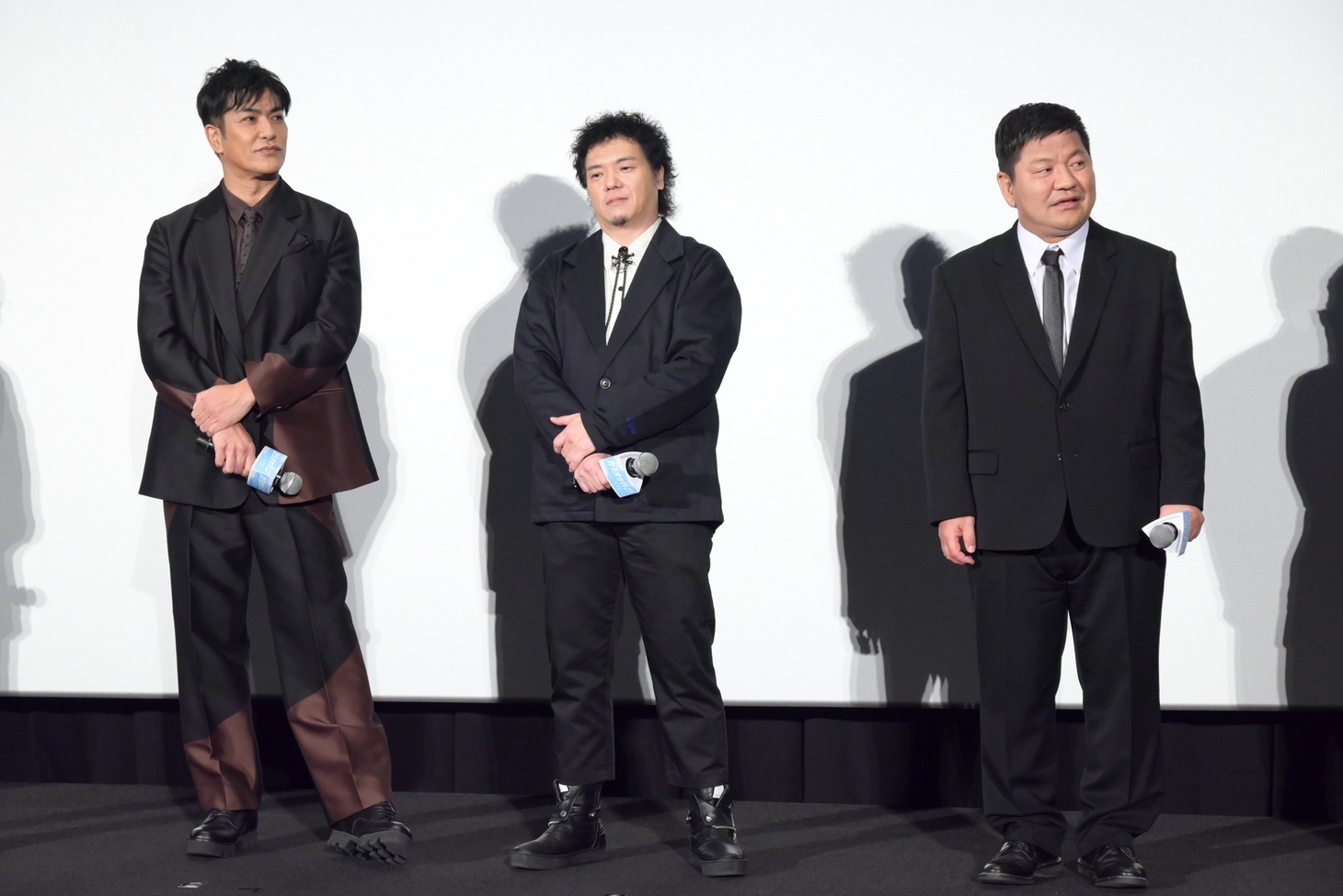 映画「カラオケ行こ！」完成披露試写会の様子。