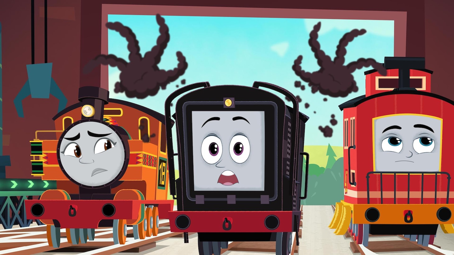 「映画 きかんしゃトーマス 大冒険！ルックアウトマウンテンとひみつのトンネル」場面カット