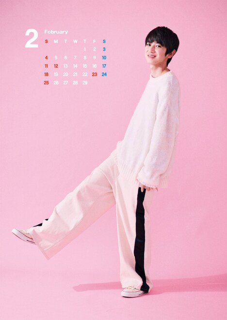 「本郷奏多カレンダー2024」より、2月のページ。(c)SDP