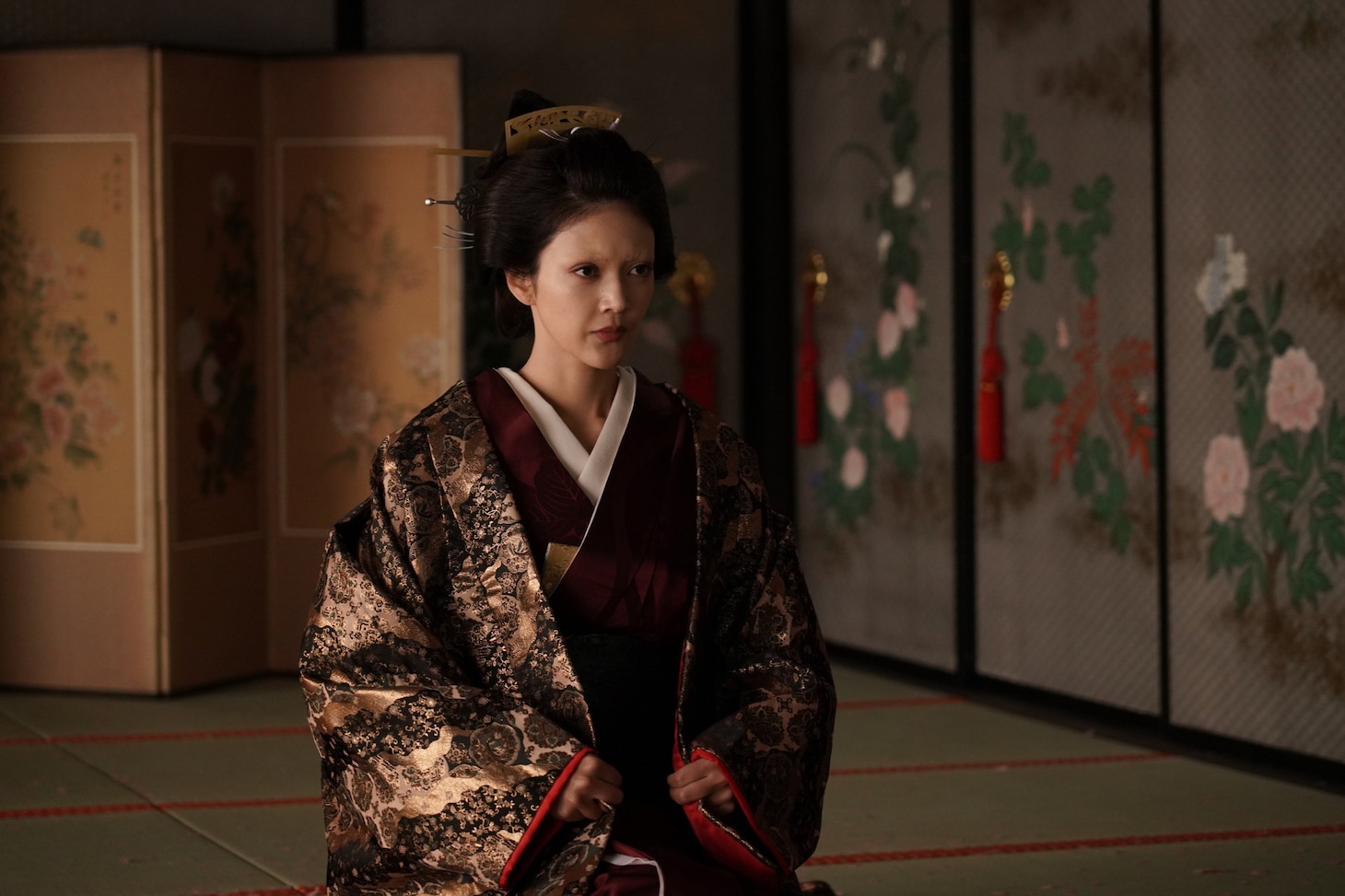 御年寄・高岳役の田中道子。
