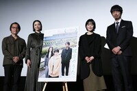 「彼方のうた」の公開記念舞台挨拶の様子。