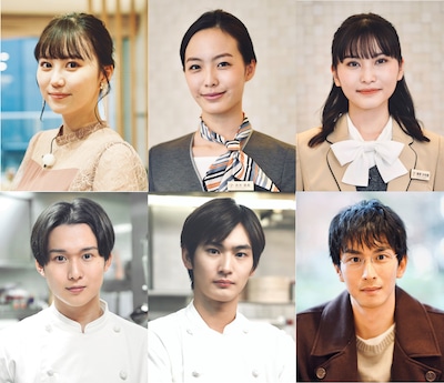 上段左から三原羽衣、駒井蓮、福岡聖菜。下段左から田村心、押田岳、市川知宏。