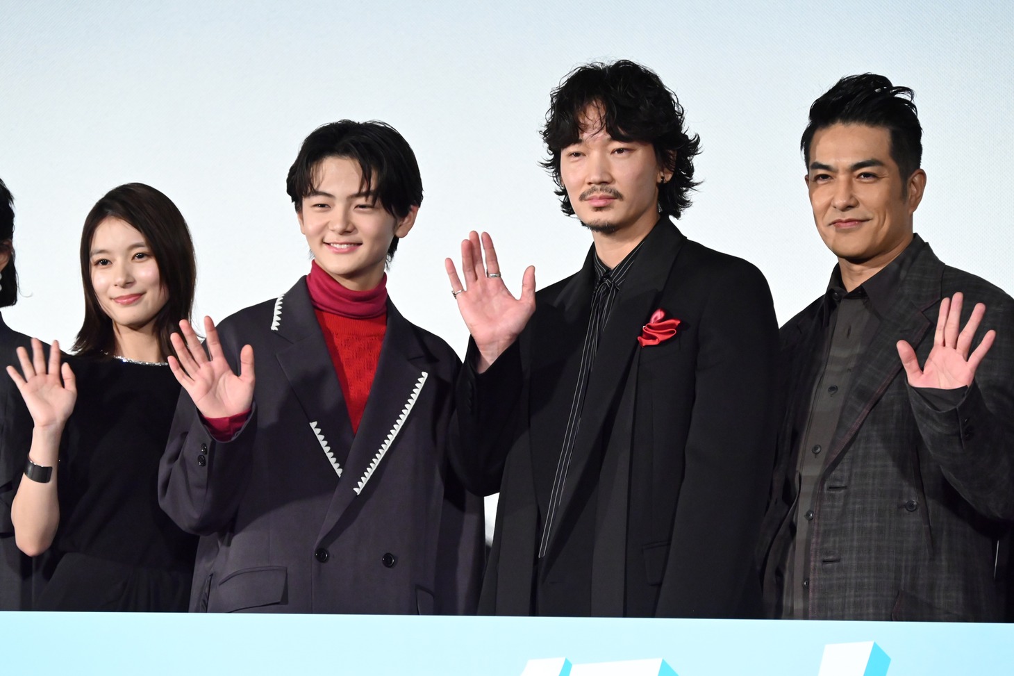 映画「カラオケ行こ！」初日舞台挨拶の様子。