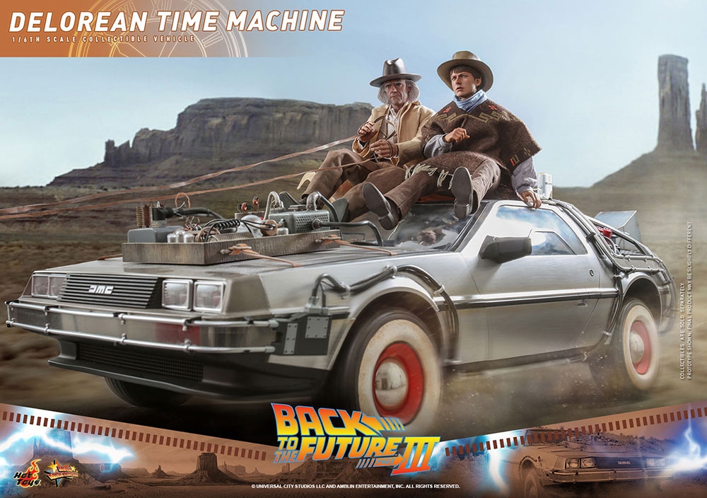 「【ムービー・マスターピース】「バック・トゥ・ザ・フューチャーPART3」1/6スケールビークル デロリアン・タイムマシン」（マーティ、ドクのフィギュアは別売り）