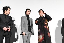 左から大谷亮平、柳俊太郎、工藤阿須加。