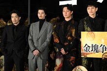 左から大谷亮平、柳俊太郎、工藤阿須加、眞栄田郷敦。