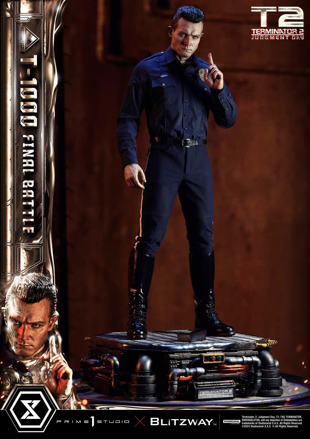 ターミネーター2」T-1000の1/3スタチュー登場、限定版には破壊された頭