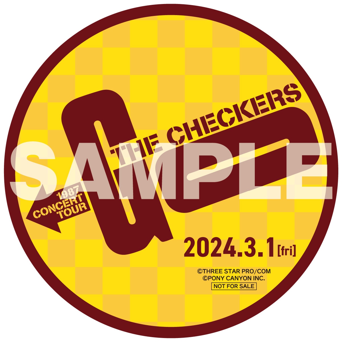 「チェッカーズ 1987 GO TOUR at中野サンプラザ【デジタルレストア版】」ムビチケ特典コースター (c)THREE STAR PRO/COM (c)PONY CANYON INC.