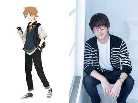 「数分間のエールを」より、朝屋彼方（左）を演じる花江夏樹（右）。