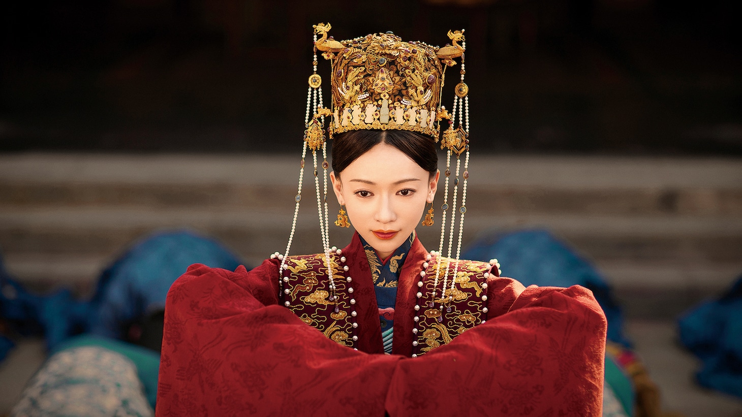 中国ドラマ「尚食（しょうしょく）～美味なる恋は紫禁城で～」場面写真より、ウー・ジンイエン（呉謹言）演じる姚子衿。