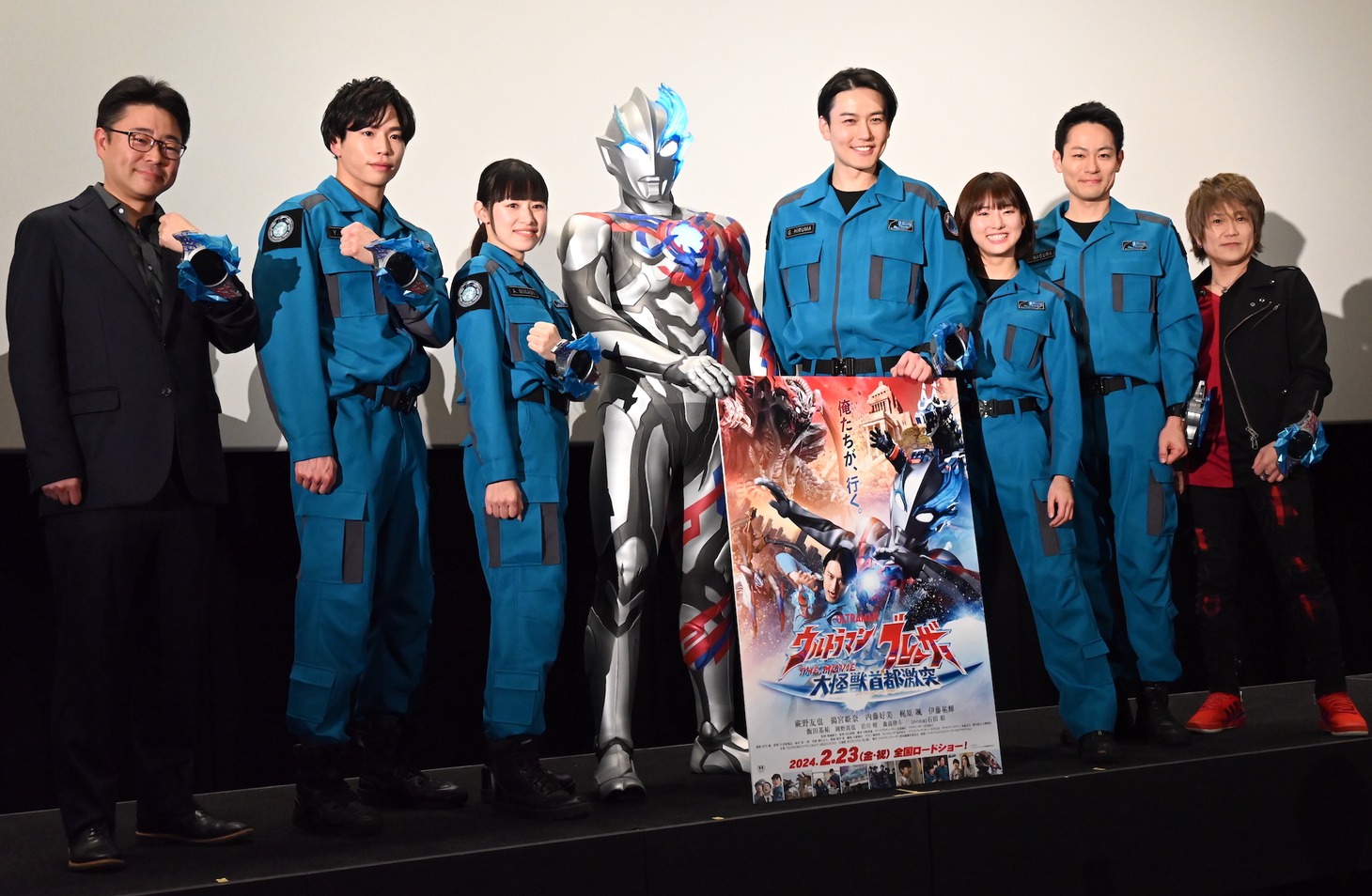 「ウルトラマンブレーザー THE MOVIE 大怪獣首都激突」プレミア上映会の様子。