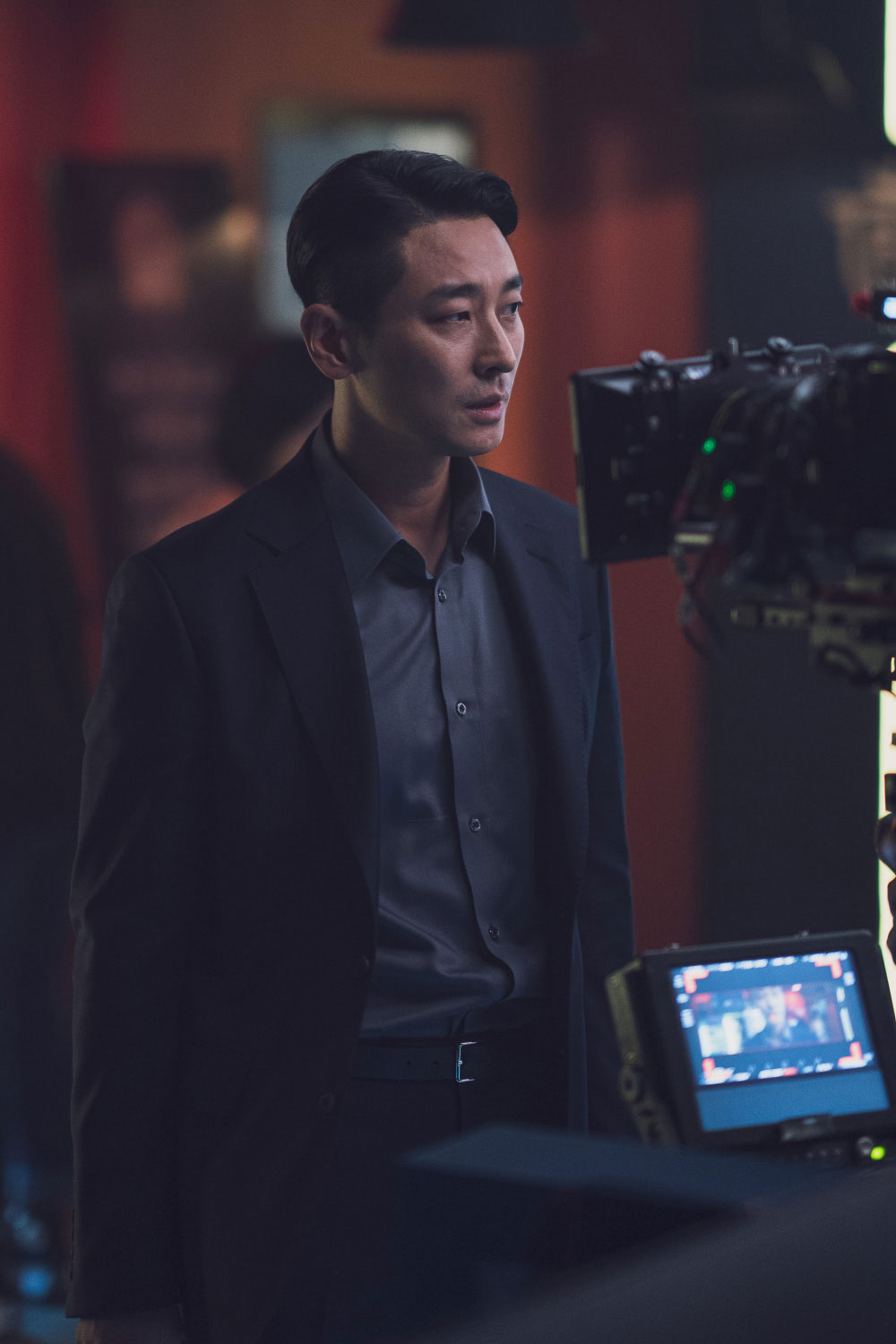 韓国映画「ジェントルマン」撮影中のチュ・ジフン。