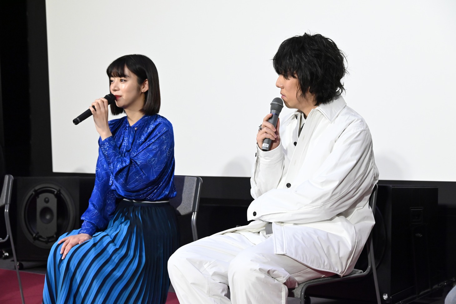 ドラマ「舟を編む ～私、辞書つくります～」会見の様子。