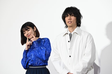 ドラマ「舟を編む ～私、辞書つくります～」会見の様子。