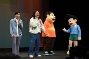 「映画ドラえもん のび太の地球交響楽」完成披露試写会の様子。