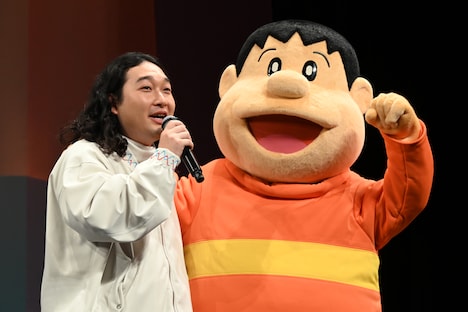 デュオを組む雰囲気になった賀屋壮也（左）とジャイアン（右）。