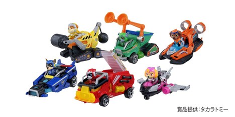 「パウ・パトロール ザ・マイティ・ムービー ベーシックビークル6種セット」イメージ