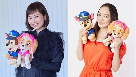 左から安倍なつみ、仲間由紀恵。