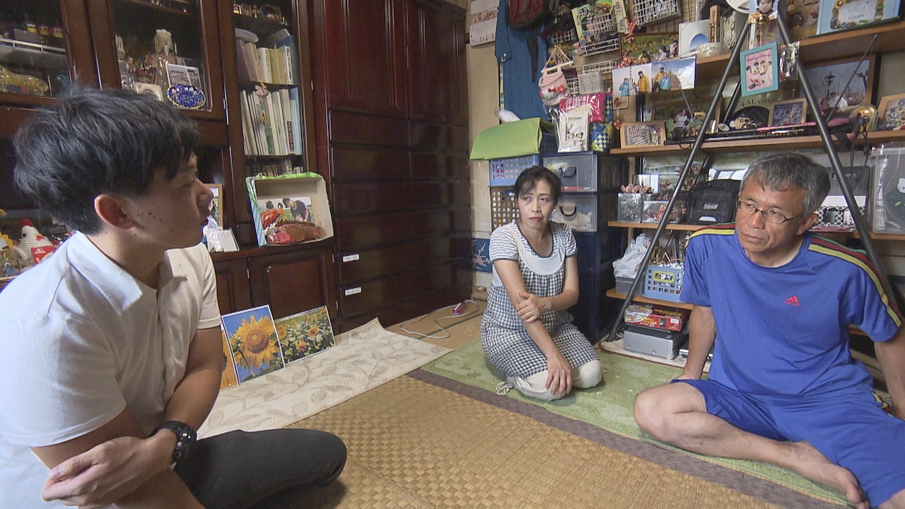 東海テレビで2017年に放送された番組「家族のキモチ」の取材時の様子。