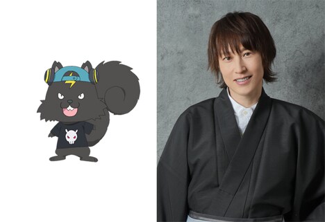 クロリス(左)に声を当てる斎賀みつき(右)。