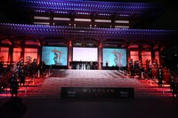 「SHOGUN 将軍」来日大ヒット祈願イベントの様子。